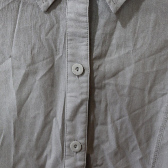 Thyme x 2 Button Down Shirt Top Blouse 100% Cotton Medium - Picture 5 of 9